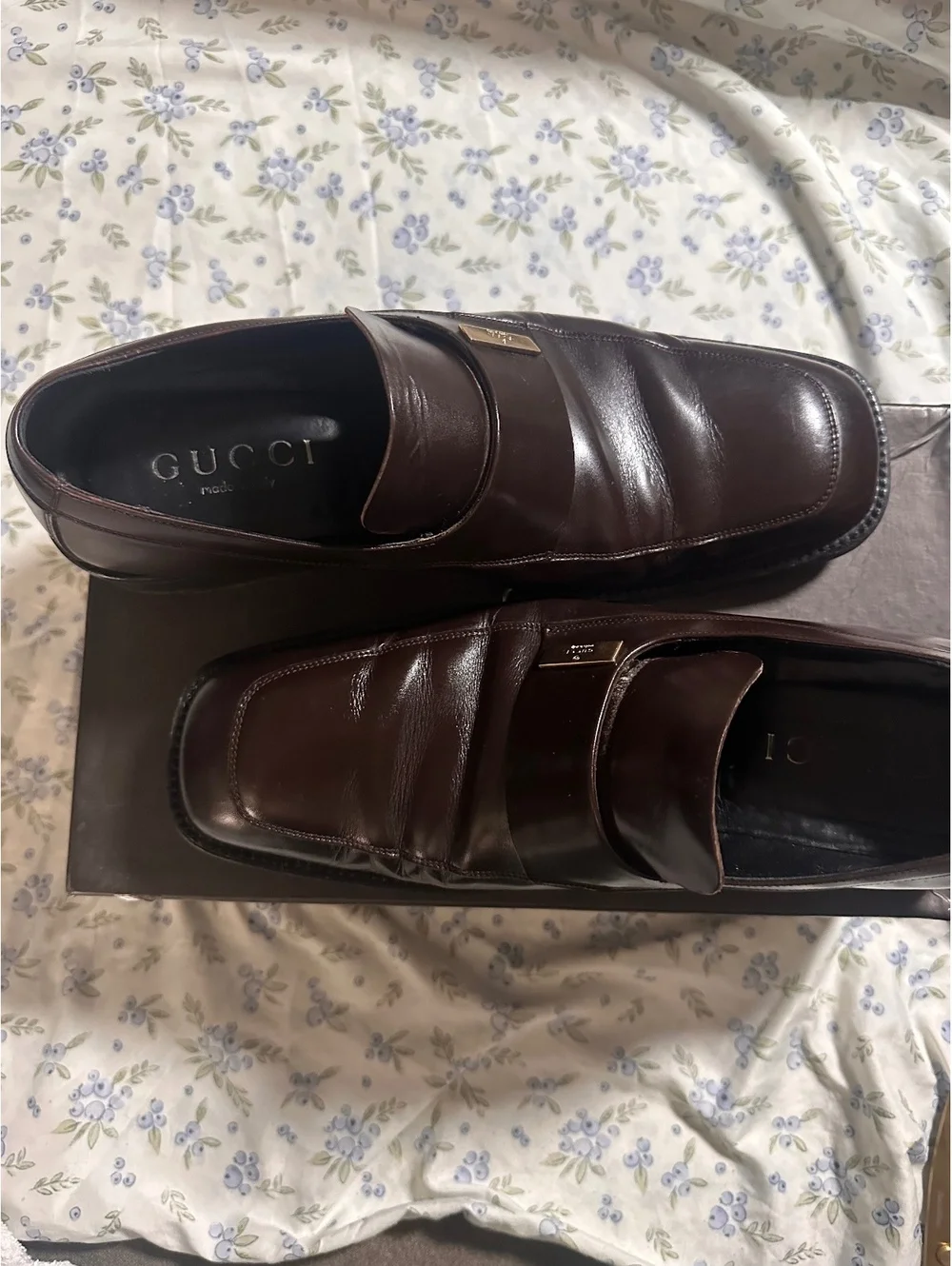 Gucci Brown Leather Men's Dress Loafers Size 10